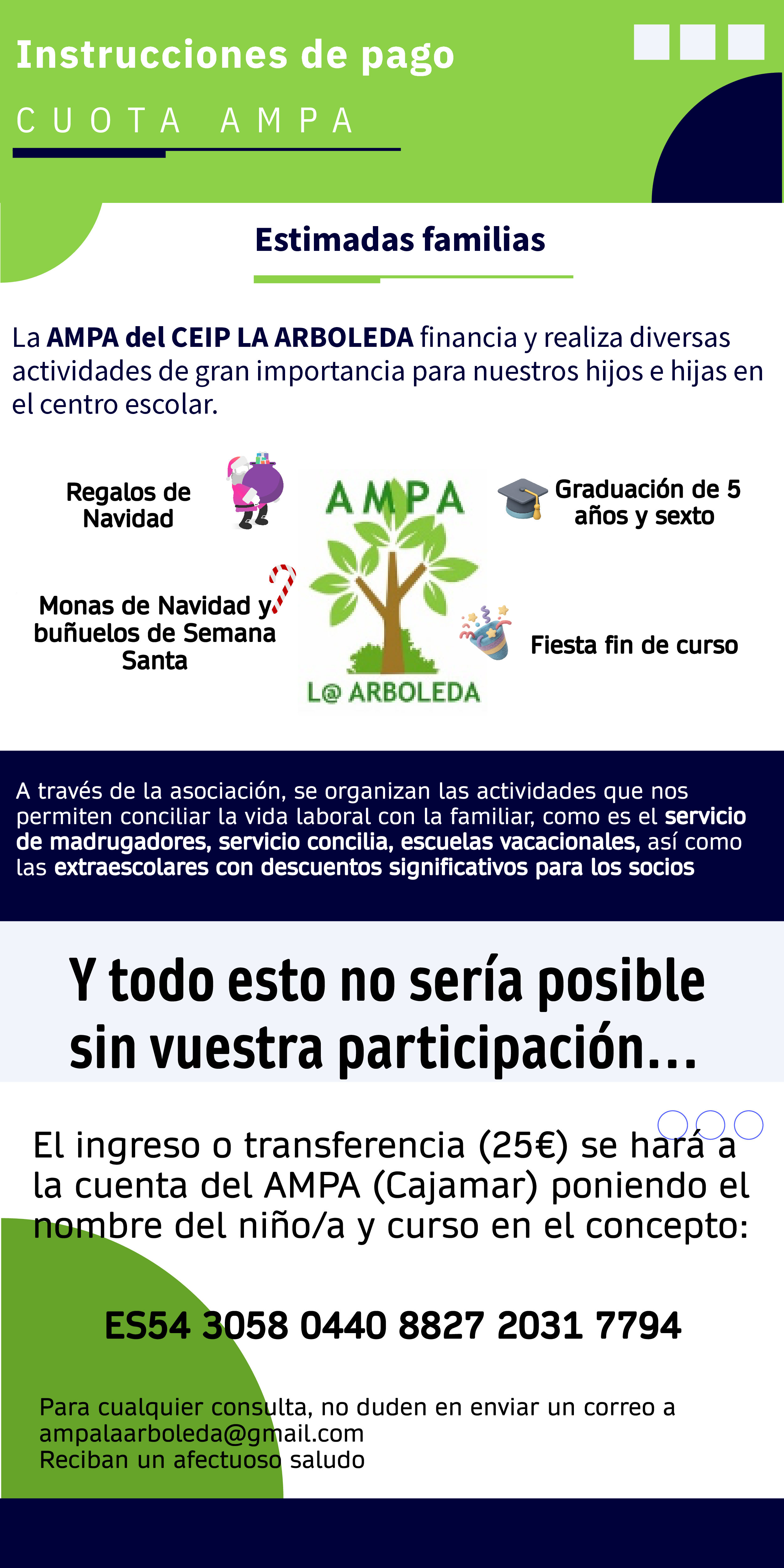 Instrucciones para hacerse socio del AMPA